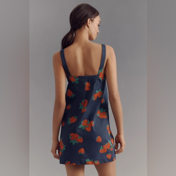 NWT! Anthropologie Maeve Square Neck Shift Strawberry Dress 🛹 - Picture 3 of 4